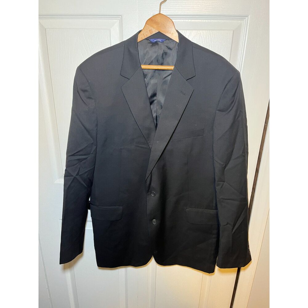 Arrow Black Wool Blend Sport Coat Blazer Men's 48L Classic Fit
